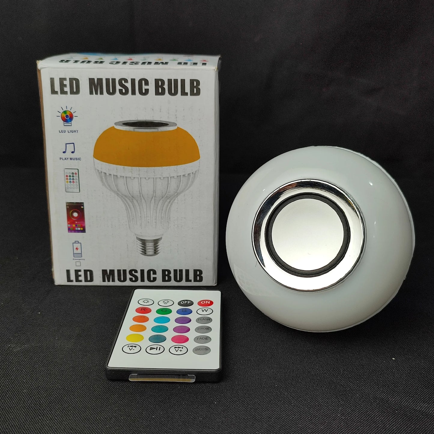 E27 LED Music Bulb with Remote Bluetooth Speaker