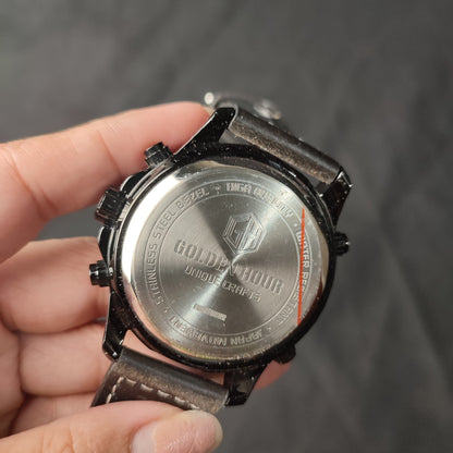 (DDJCJ)Pre Sale! GOLDENHOUR 111 Male Quartz Watch 30M Water Resistant