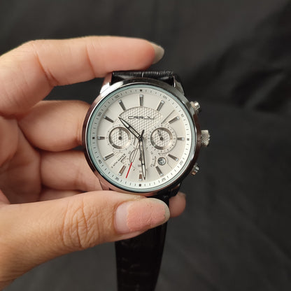 (XHSSX)Men's Watches 30M Waterproof CRRJU Sport Military Army Chronograph Qu