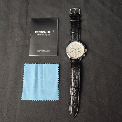 (XHSSX)Men's Watches 30M Waterproof CRRJU Sport Military Army Chronograph Qu