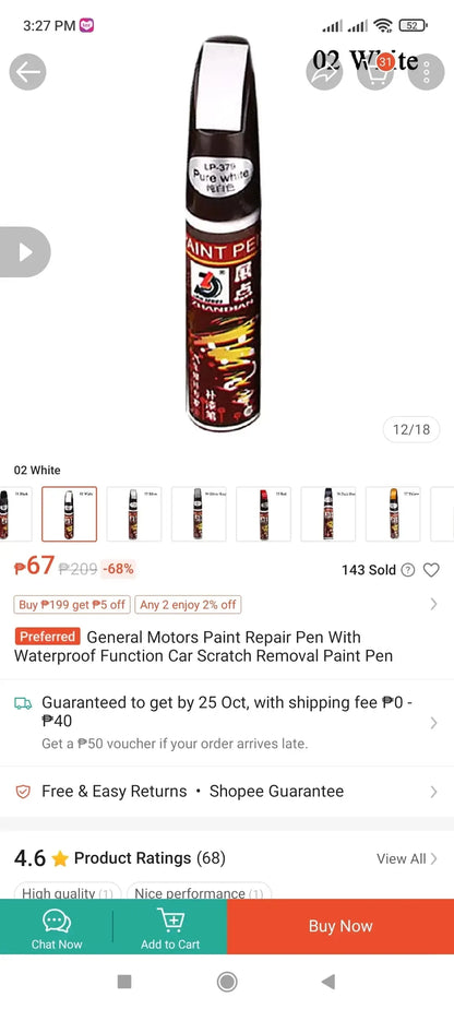 Zhandian Paint Pen Car Scratch Remover
