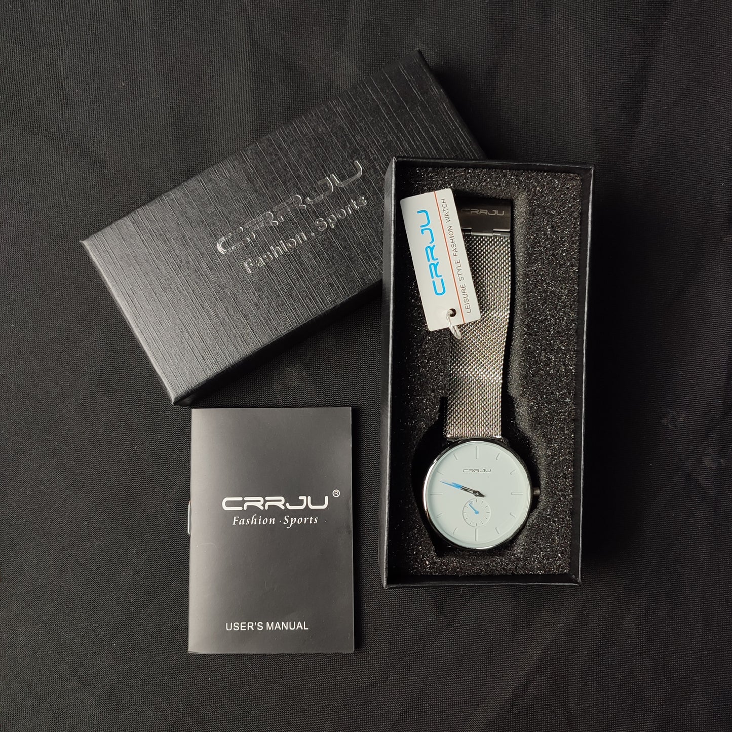 (1QBL0G)Crrju Men 's Casual Ultrathin Quartz Watch Including Waterproof