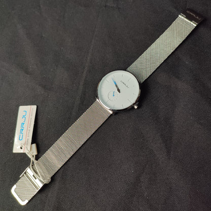 (1QBL0G)Crrju Men 's Casual Ultrathin Quartz Watch Including Waterproof
