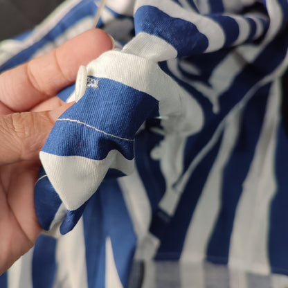 (PF7OSJ)Blue Striped Long Sleeve Shirt - Size: 160/84A