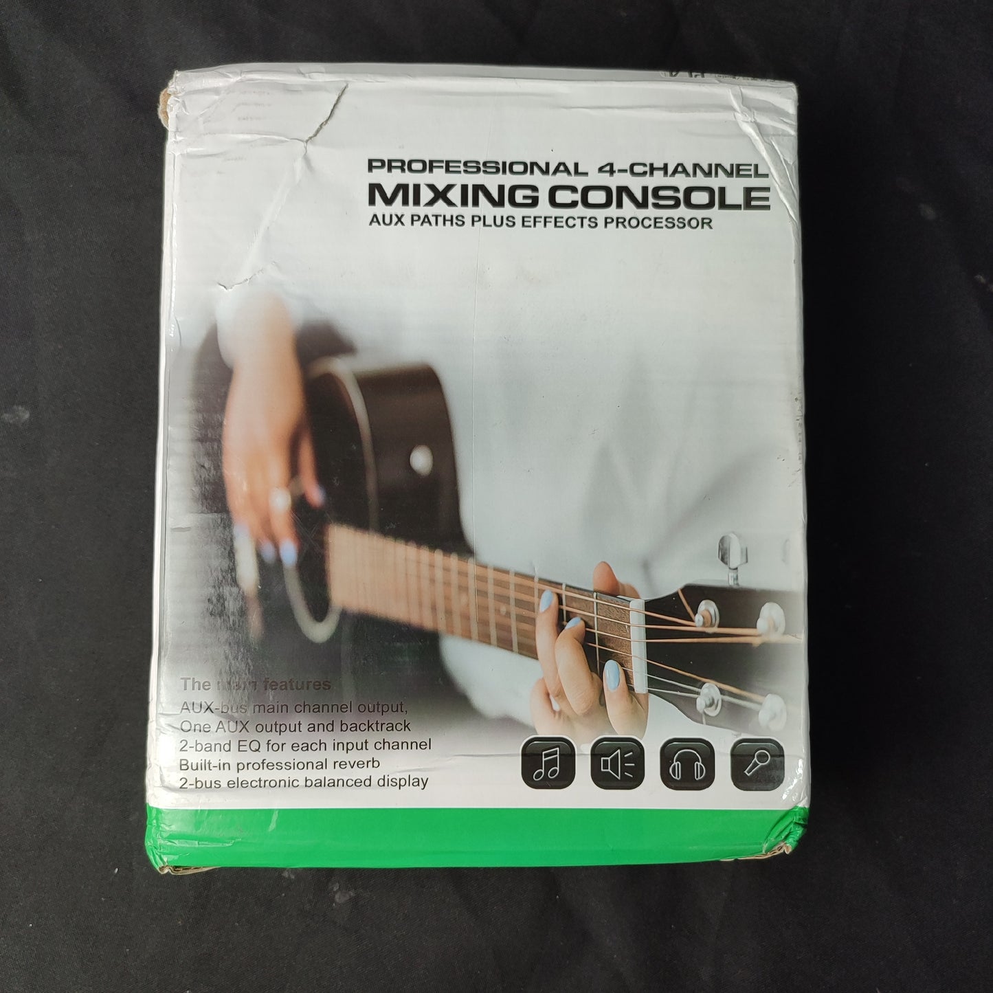 PL4 Professional 4-Channel Mixing Console Aux Paths Plus Effects Processor
