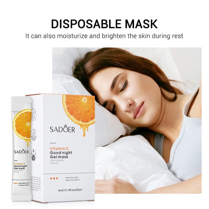 Sadoer Vitamin C Good Night Gel Mask Freshen Orange Essence (4mLx20pcs)