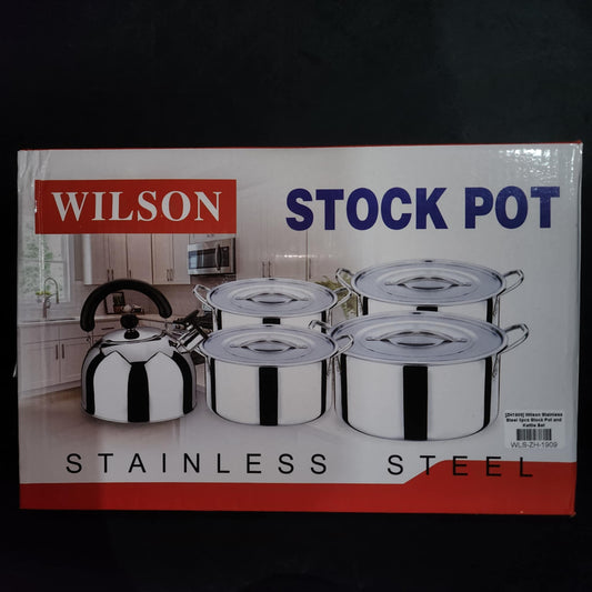 [ZH1909] Wilson Stainless Steel 5pcs Stock Pot and Kettle Set