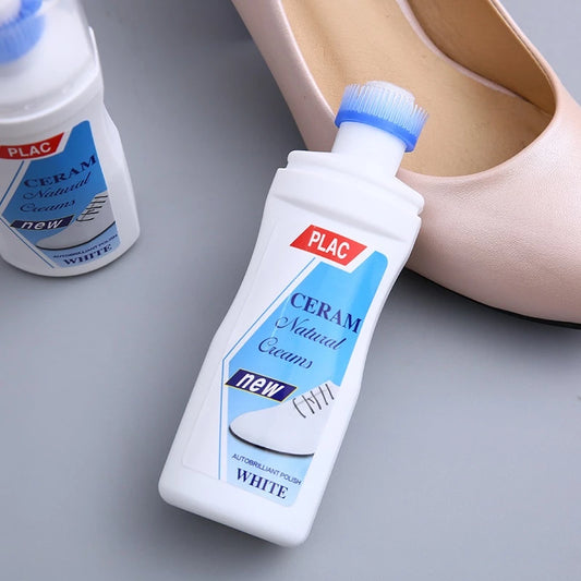 PLAC Cream Natural Auto Brilliant Polish White Shoe Cleaner 100ml