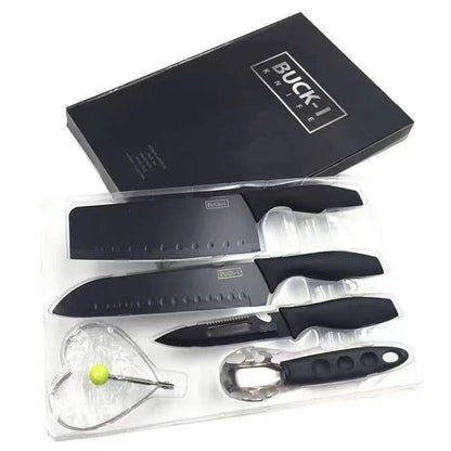 [A1-049] Buck-I Knife Alloy Steel Black Knife 5pcs Set T655