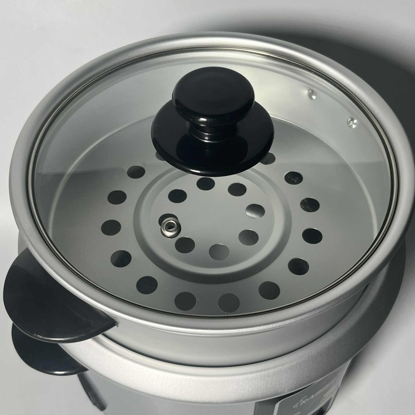 Rabbit Rice Cooker 1.2 liters Silver body Glass Lid w/ Steamer RRC 1.2L G