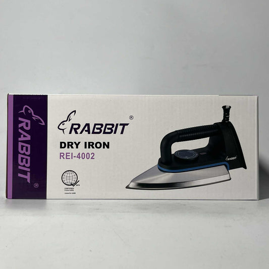 Rabbit Electric Iron with Stainless Steel Soleplate REI 4002