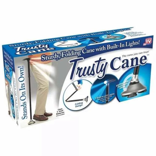 [A1-879] Trusty Cane Sturdy Folding Cane with Built-in Lights