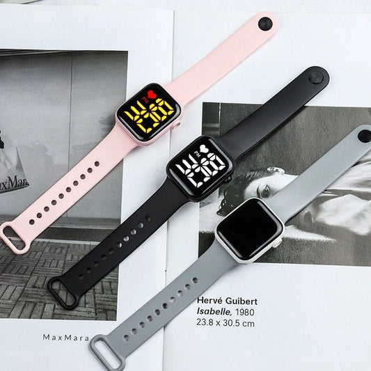 Waterproof Silicone Led Digital Watch Unisex