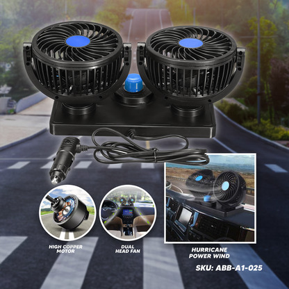 [A1-025] Dual Head Car Fan 24V