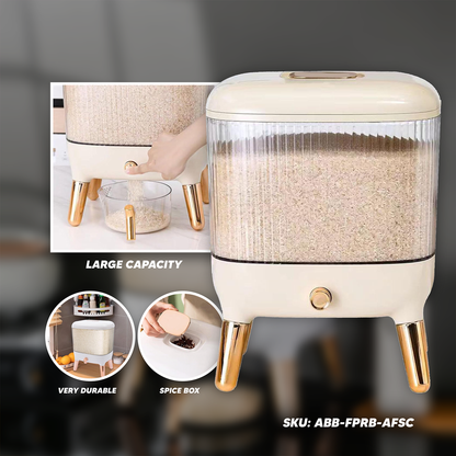 [A1-073] Fashion Press Rice Bucket Aesthetic Food Storage Container