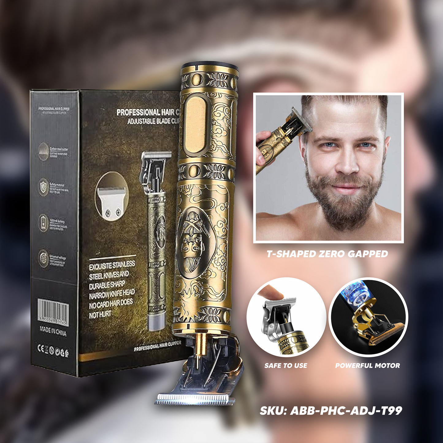 [A1-941] WS-T99 Professional Hair Clipper Adjustable Blade Clipper Razor