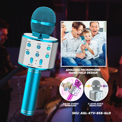 Handheld KTV Wireless Microphone Hifi Speaker WS-858