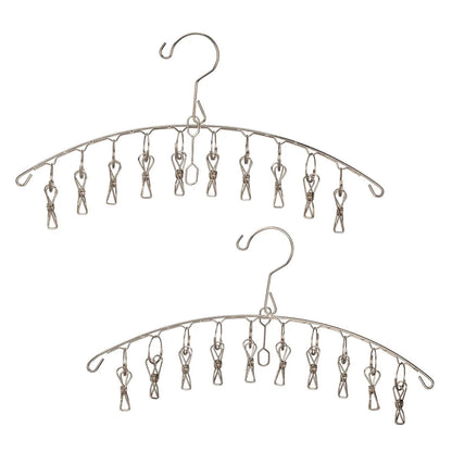 [A1-1449] Stainless Steel Clothes Hanger with 10 Clip