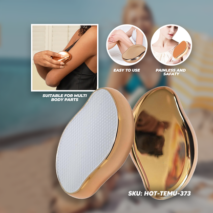 Crystal Hair Removal Grooved Surface - Golden