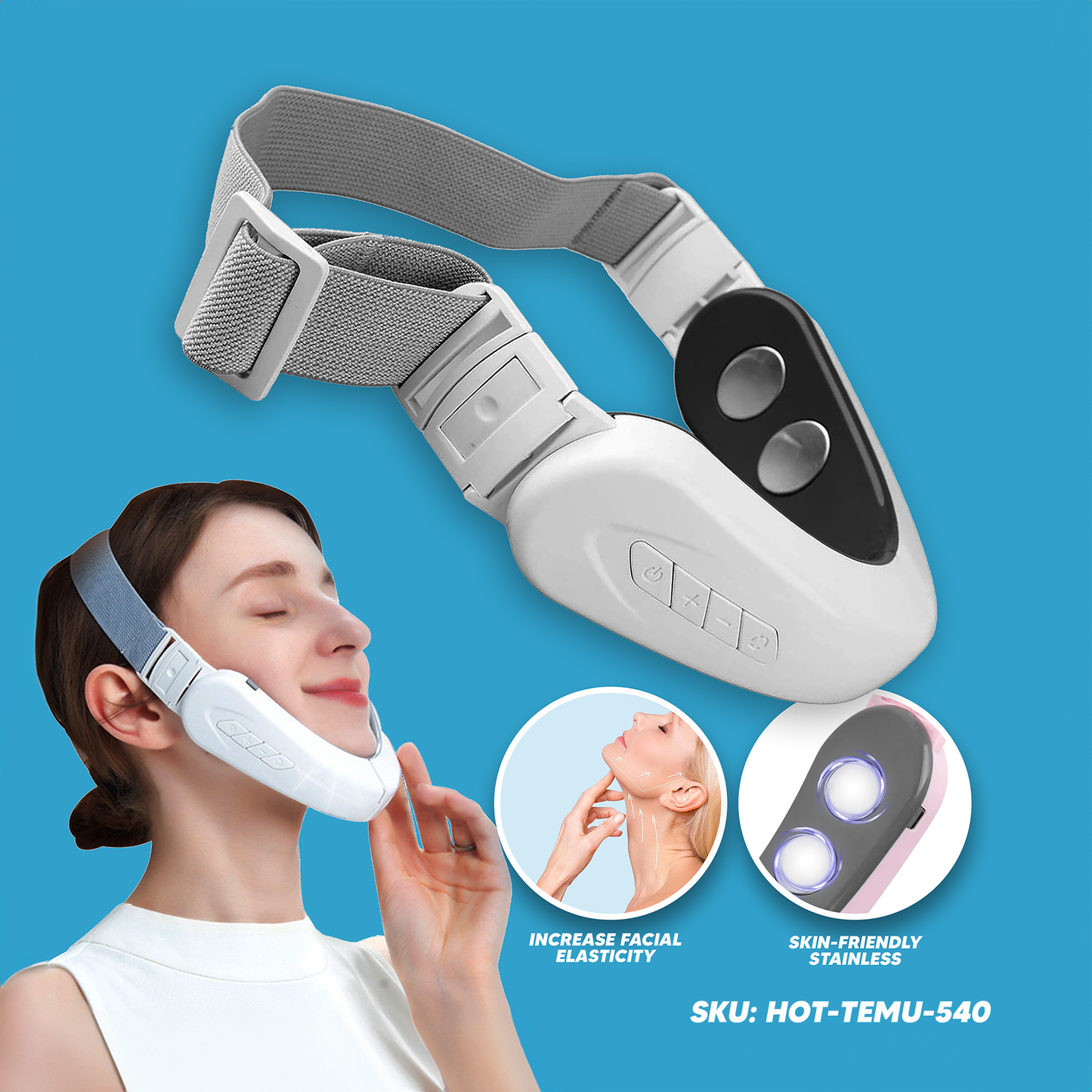 PK-180 Intelligent Face Massager Reshape Delicate V Face - White