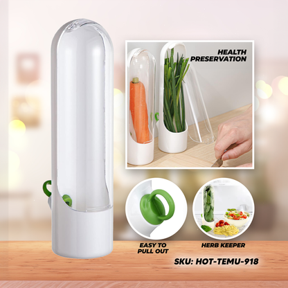 Fresh Herb Saver Preservation Bottle - White