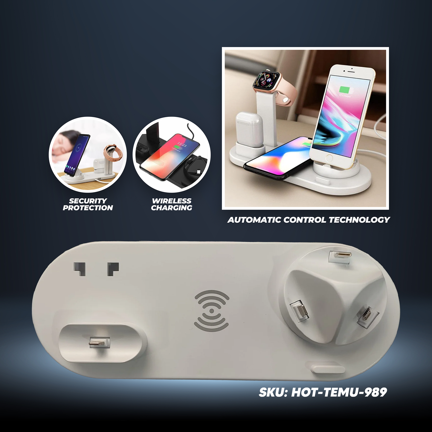 BXD-07 Multi-Function Charging Stand - White