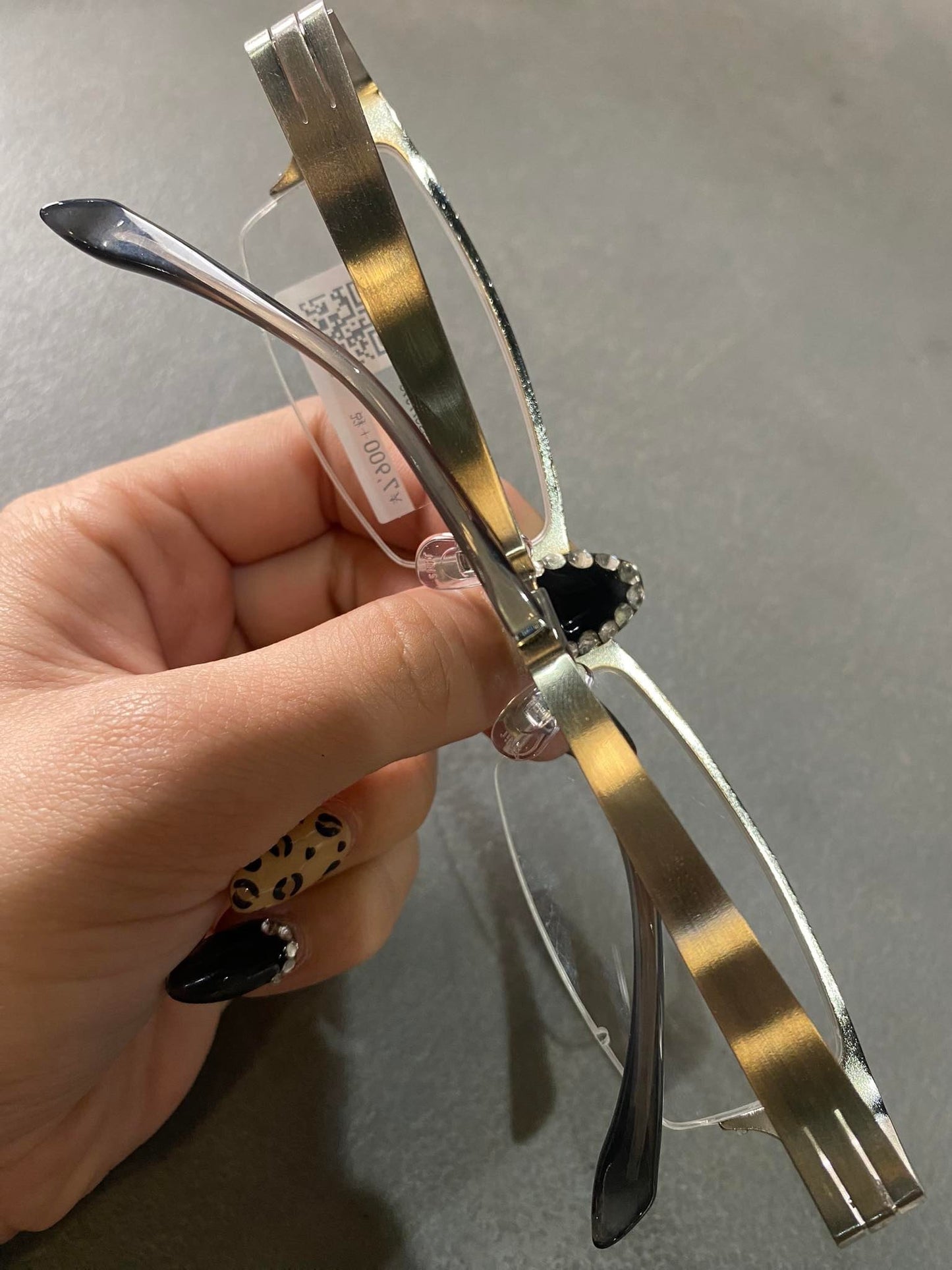 Plastic/Metal Frame JINS Silver (AMMN15S577J96) Eyeglass