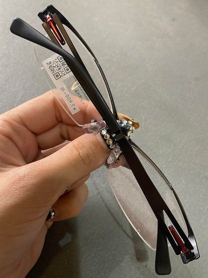 Plastic/Metal Frame Jins Matt Black/Red (AMMN14A263B97) Eyeglass