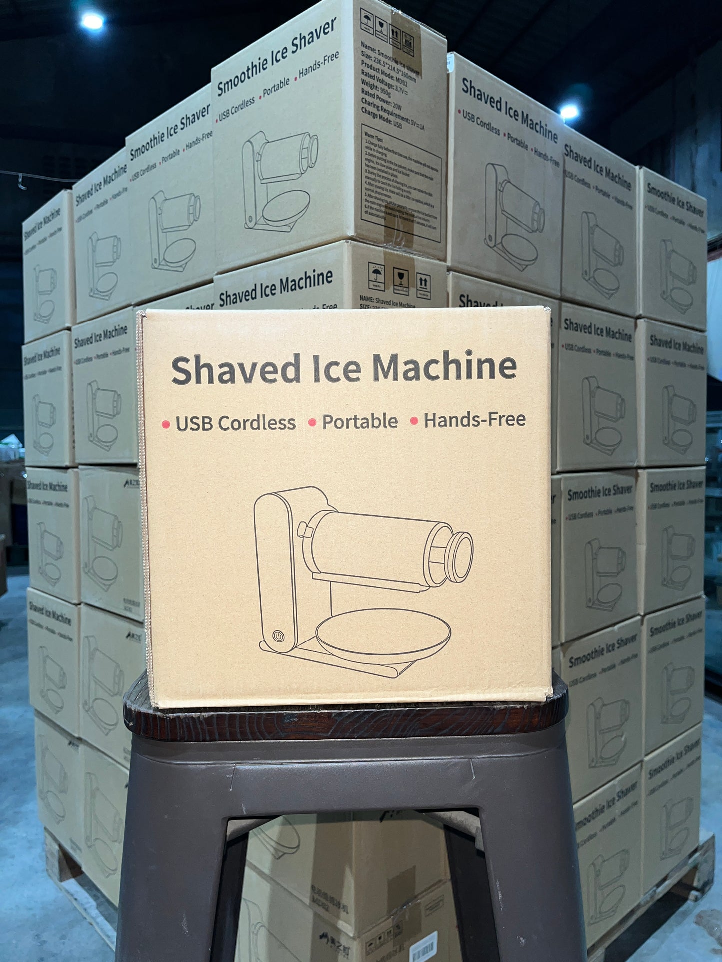 USB Cordless Portable Smoothie Ice Shaver Hands-Free