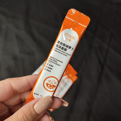 Ginbi Complex Acid Carrot Foam Facial Mask (12 packs x 4g)