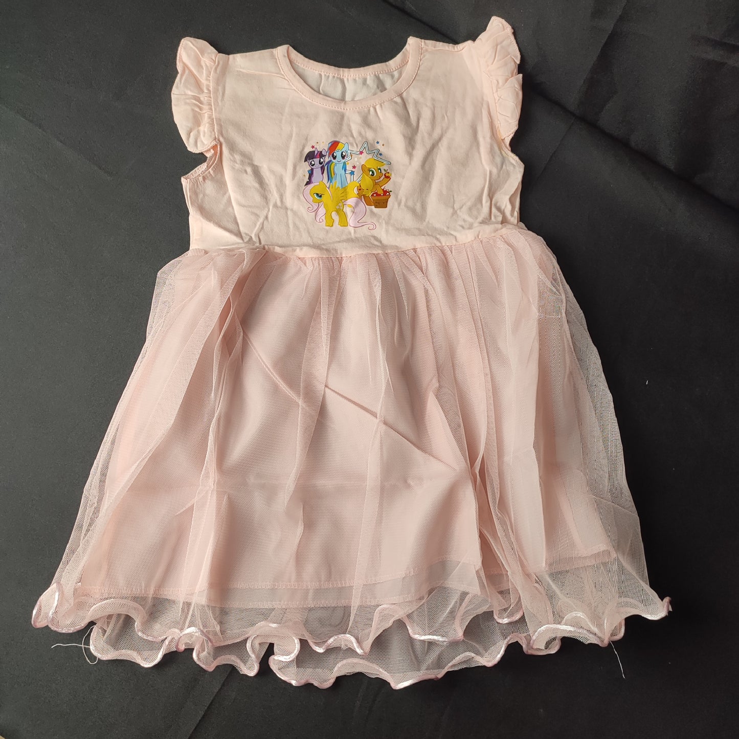 0-5 years old summer girl dress baby cartoon animal skirt:pink,110