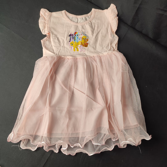 0-5 years old summer girl dress baby cartoon animal skirt:pink,110