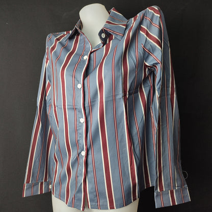 (XLO38Q)Korean Style Women 's Casual Loose Long Sleeve Shirt
