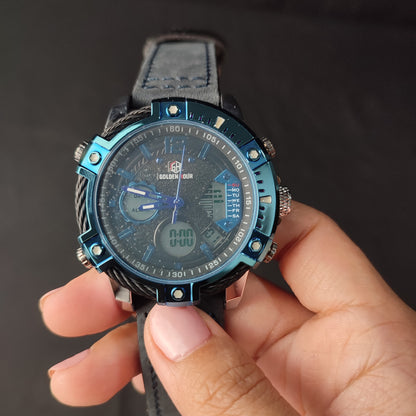 (GXCUQB)Golder 120 Military Watch 30m Water Resistant Dual Time Mens Watch
