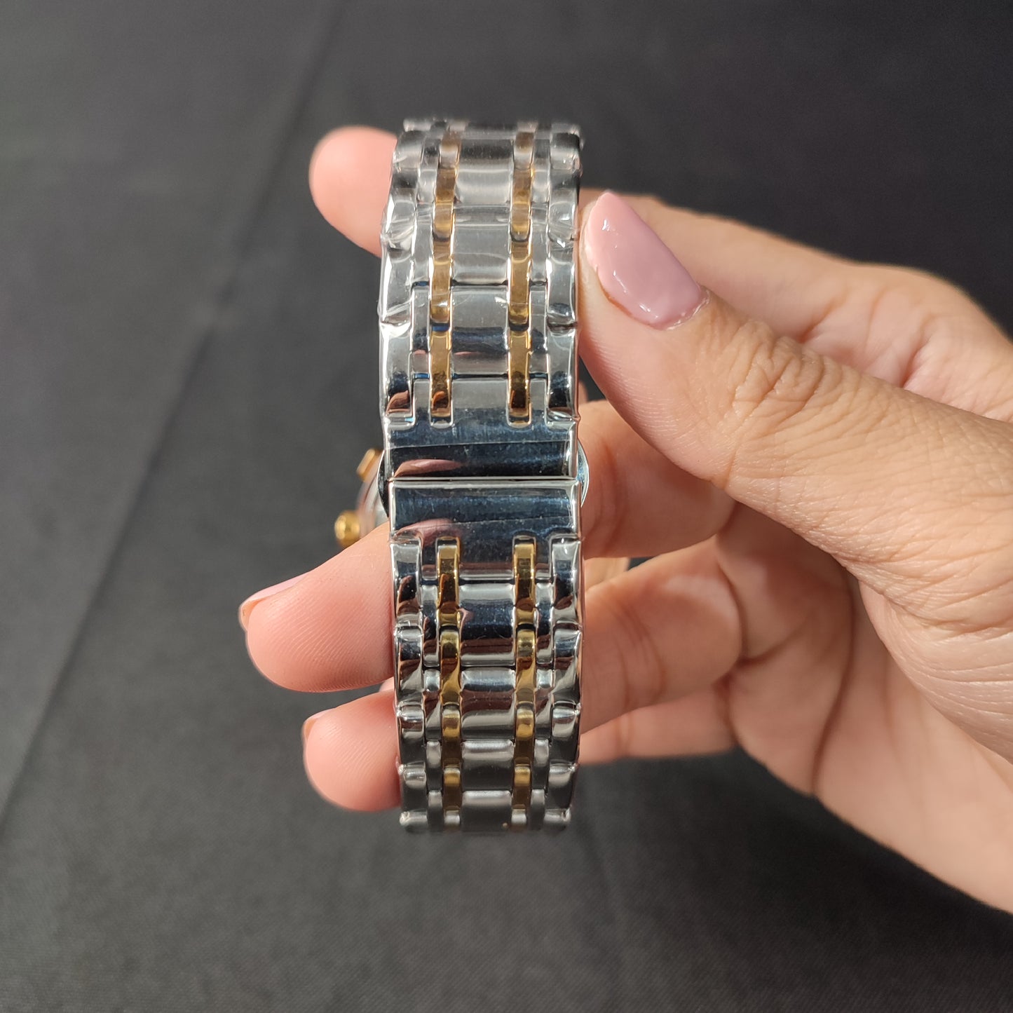 (FF4P0)Men 's Stainless Steel Band Analog Quartz Wrist Watch Waterproof