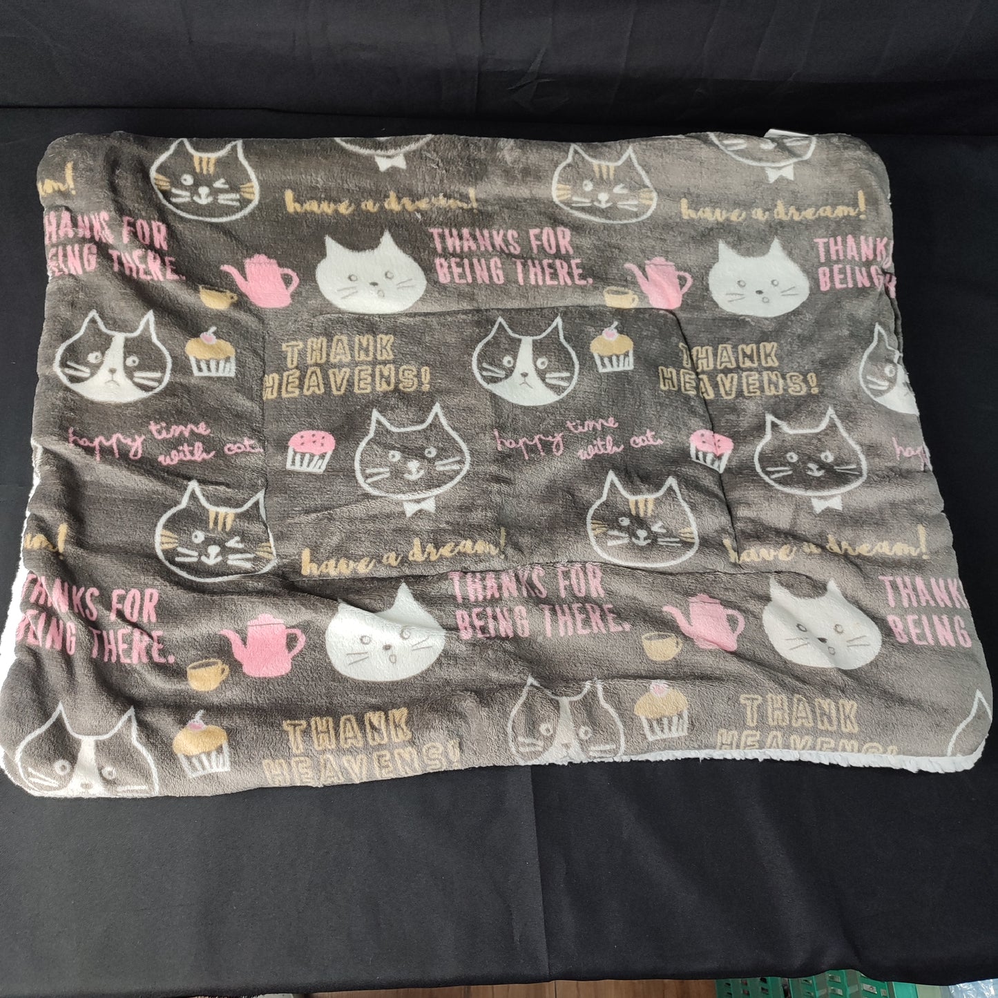 Pet Mattress Pet Patern - Gray/Black