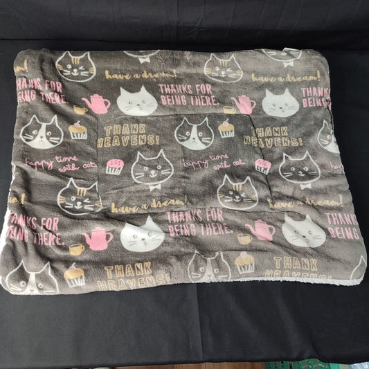 Pet Mattress Pet Patern - Gray/Black