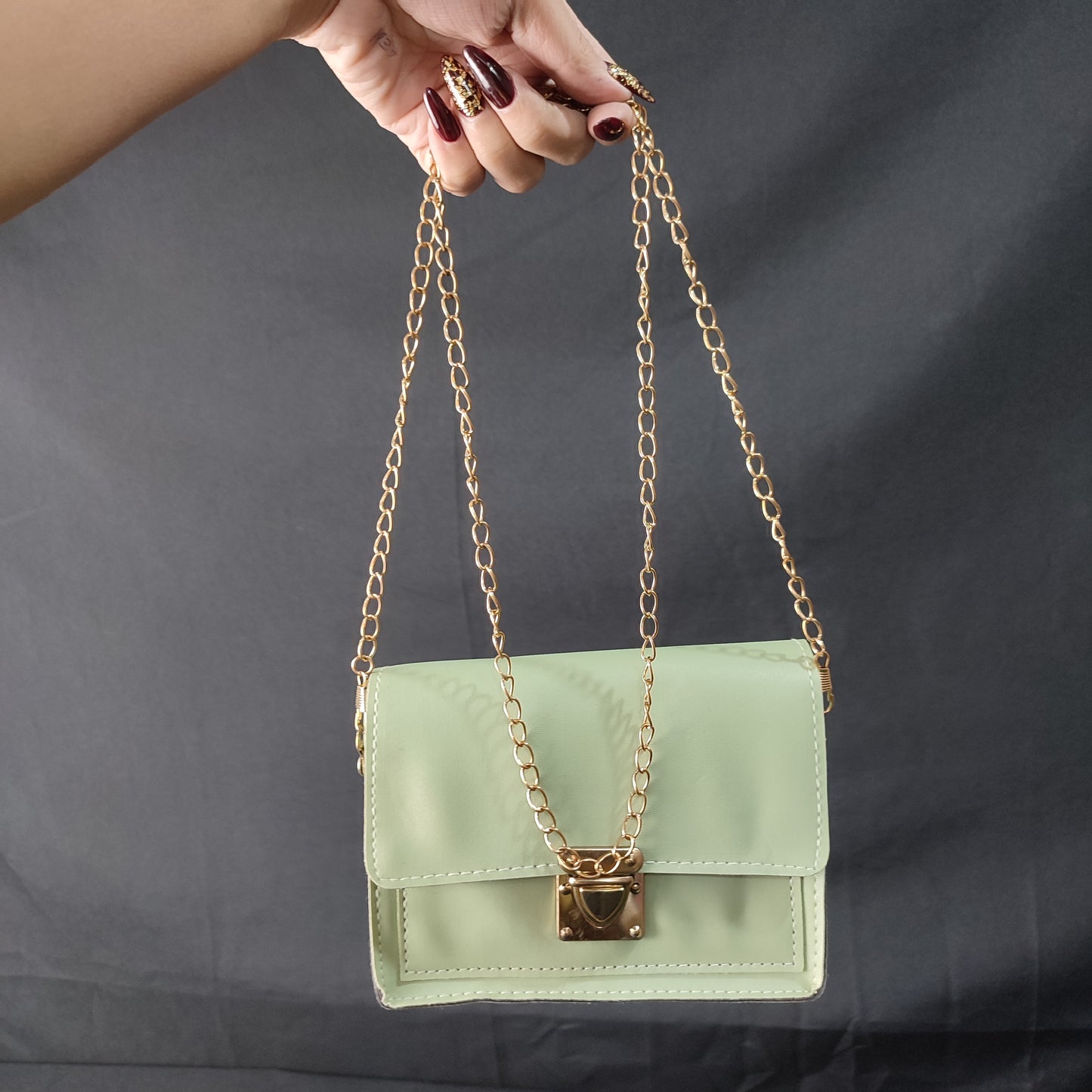 (IR0HQ)mini bag color apple green