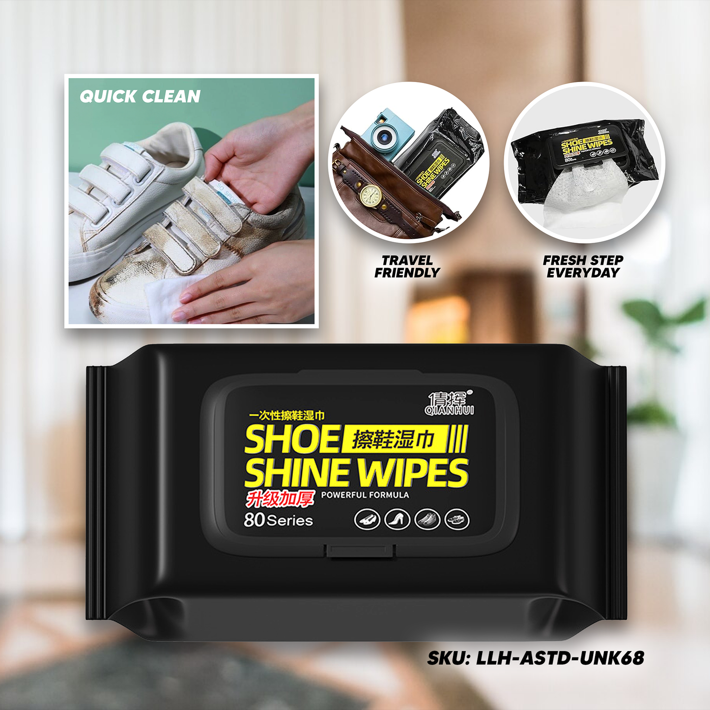 Shoe Shine Wipes (30 Counts)