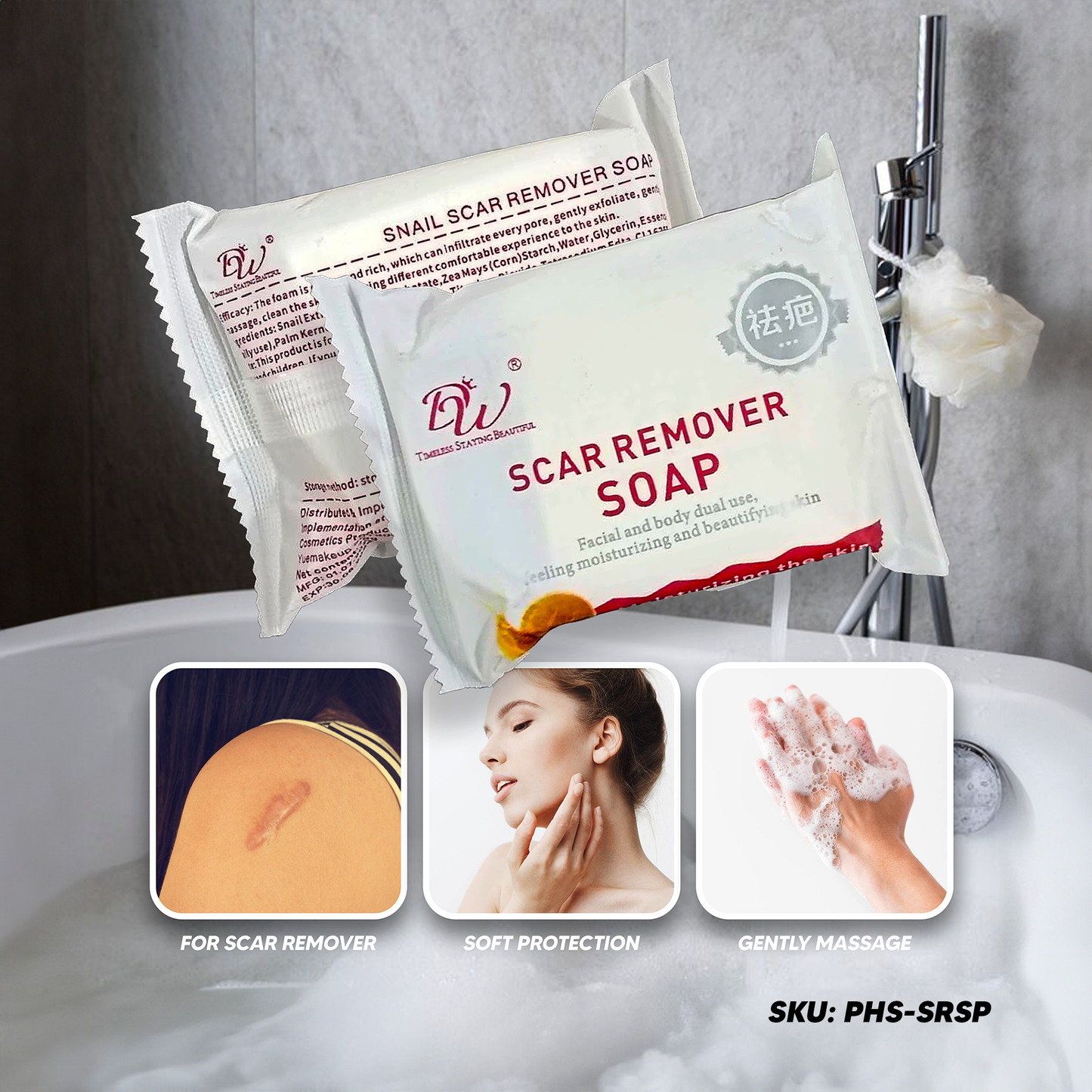 DW Whitening Moisturizing Deep Cleaning Bath Soap 65g ( SCAR REMOVER )