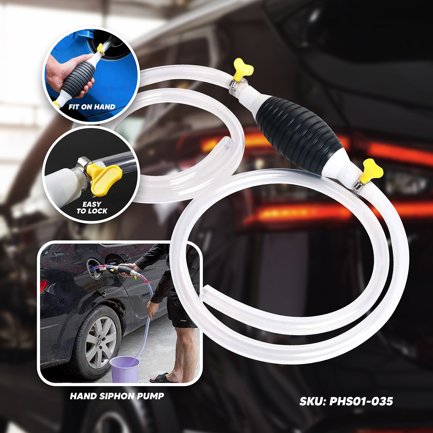 Car Manual Fuel Pump Rubber Tube - 1 Meter