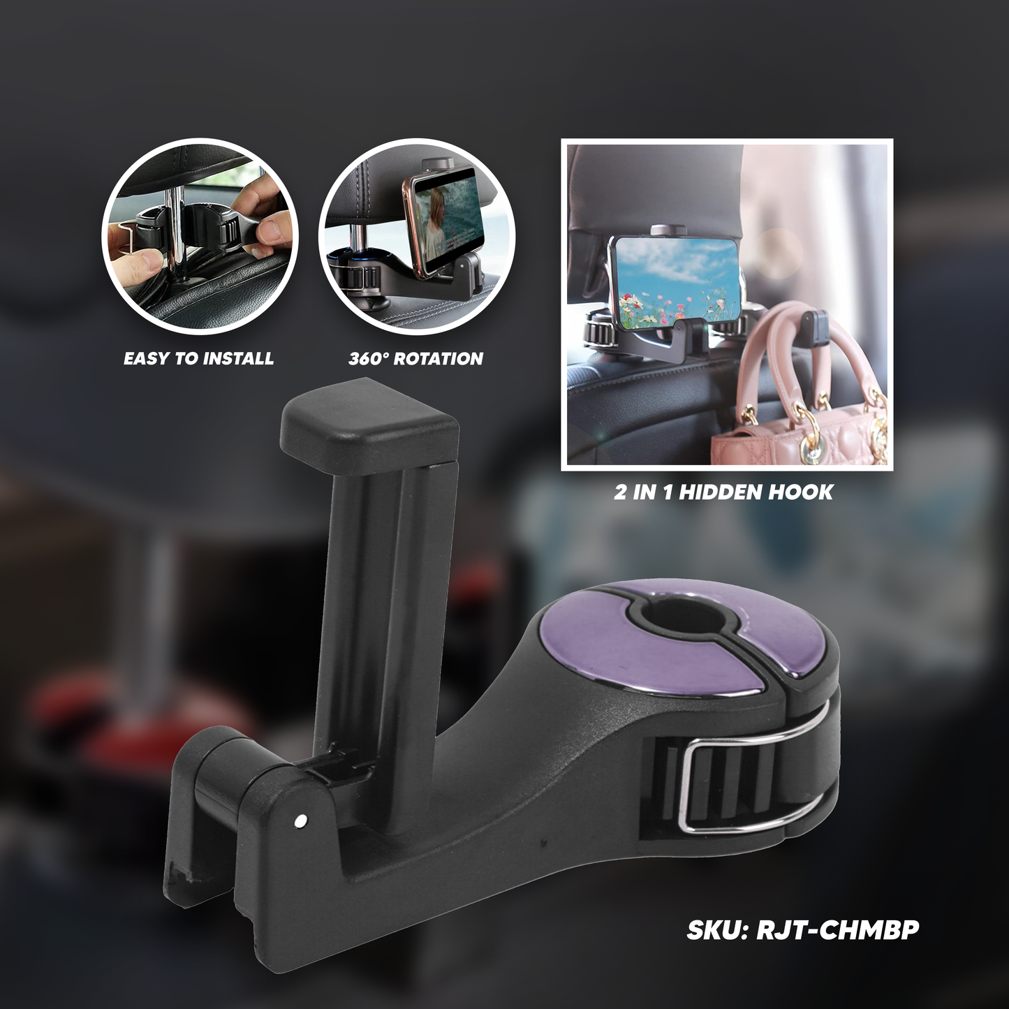 Car Hook Mobile Phone Holder