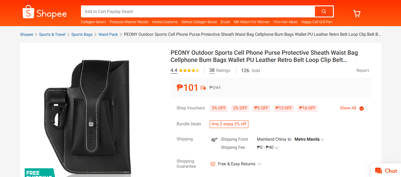 Retro Cellphone Bum Bag Leather Belt Bag