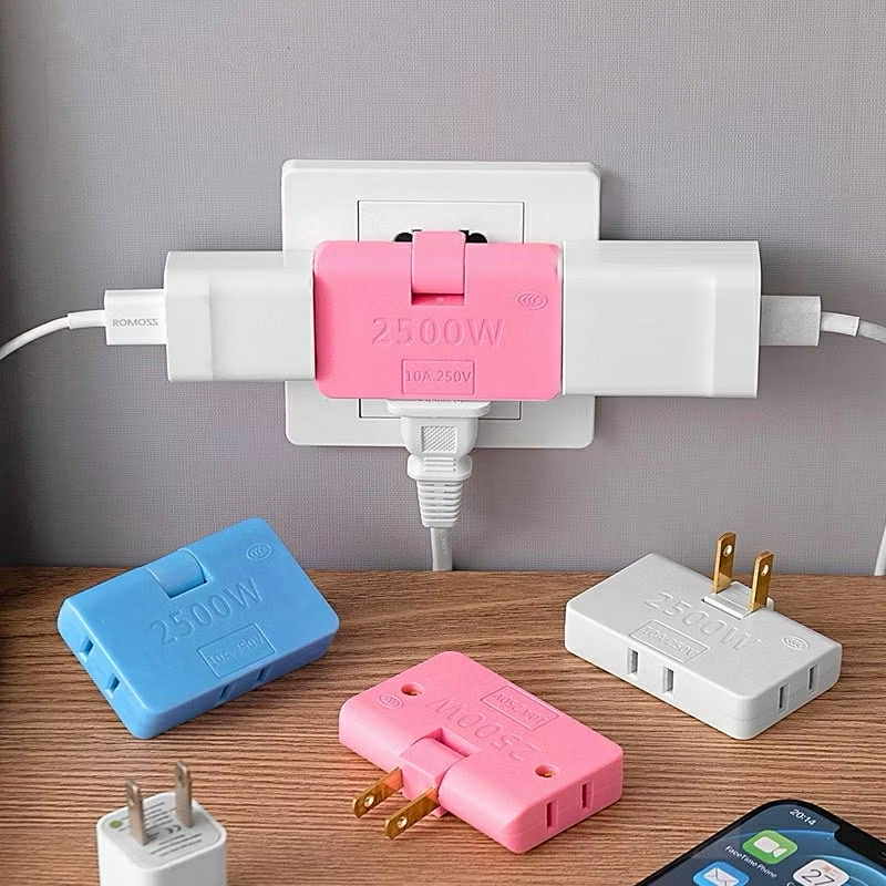 Rotatable Socket Converter Plug 2500W 3 in 1 - 180 Degree Extension