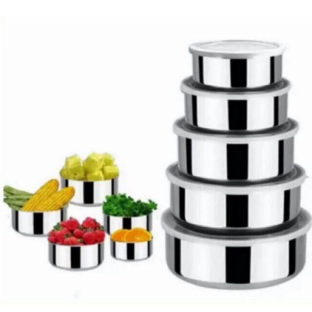 [A1-226] Protect Fresh Box High Quality Stainless Steel Ware - 5pcs Set