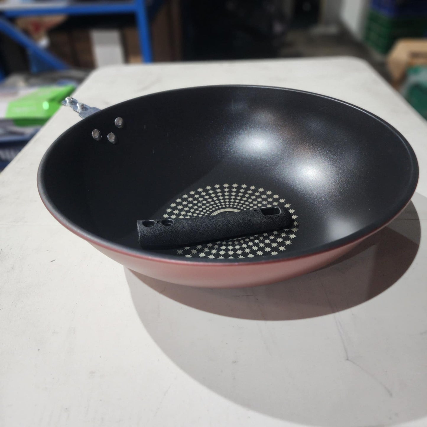 [A1-482] 32 CM Non-Stick Diamond Wok Frying Pan