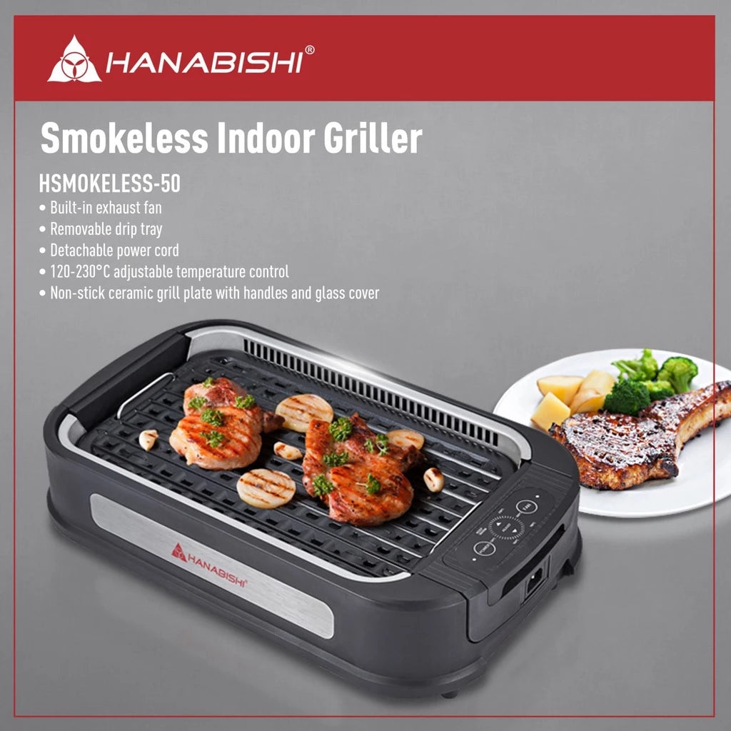 Hanabishi Smokeless Indoor Griller HSMOKELESS-50