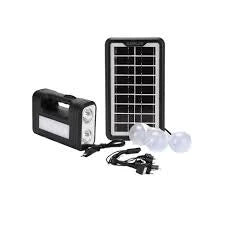 [A1-717] GD-8017s Solar Lighting System Digital Kit - 3 Bulbs Built-in Rechargeable Lithium Battery