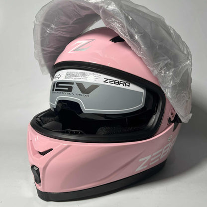 Zebra Dual Visor Full Face Helmet 2024 Alistair (Pink)