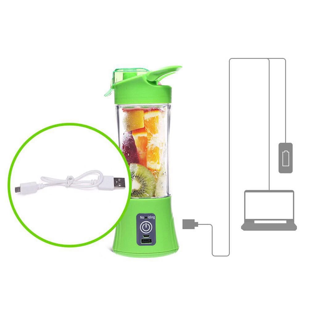 [A1-076] HM-03 Portable and Rechargeable Battery Juice Blender - 380ml